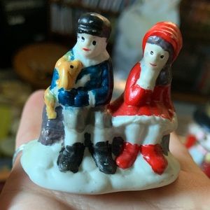 Vintage 7pc porcelain light village